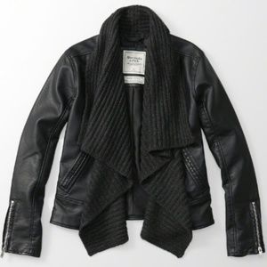 NWT Abercrombie & Fitch  Black Jacket Sweater: S